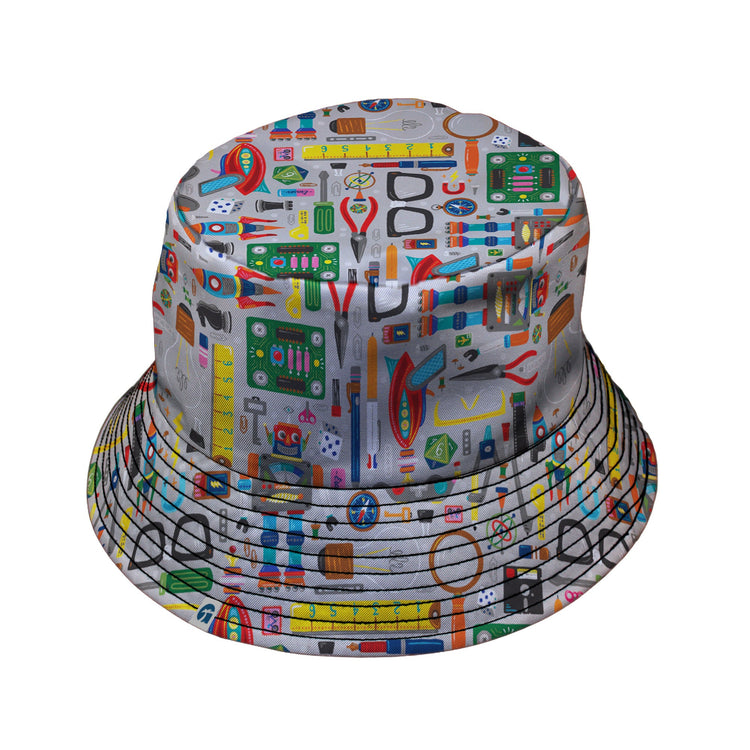 Nerdy Toys Bucket Hat Geek Nerd board game print Design by Zirkus Design dnd & rpg print