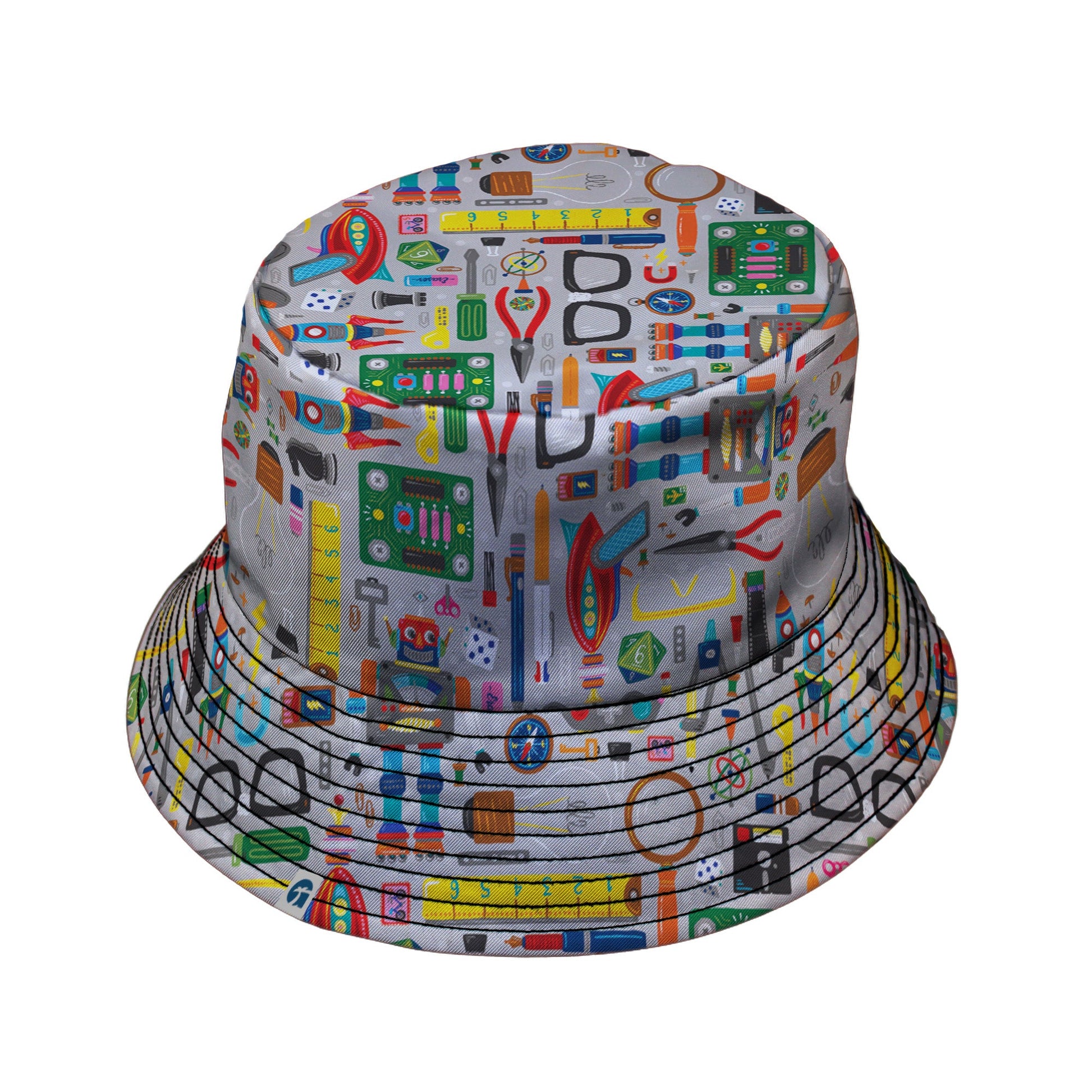 Nerdy Toys Bucket Hat Geek Nerd board game print Design by Zirkus Design dnd & rpg print