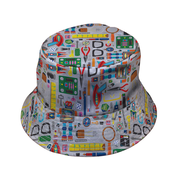 Nerdy Toys Bucket Hat Geek Nerd board game print Design by Zirkus Design dnd & rpg print
