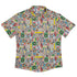 Nerdy Toys Button Up Shirt Geek Nerd adult sizing board game print Design by Zirkus Design