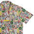 Nerdy Toys Button Up Shirt Geek Nerd adult sizing board game print Design by Zirkus Design