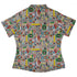 Nerdy Toys Curvy Button Up Shirt Geek Nerd board game print Design by Zirkus Design dnd & rpg print
