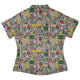 Nerdy Toys Curvy Button Up Shirt Geek Nerd board game print Design by Zirkus Design dnd & rpg print