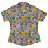 Nerdy Toys Curvy Button Up Shirt Geek Nerd board game print Design by Zirkus Design dnd & rpg print