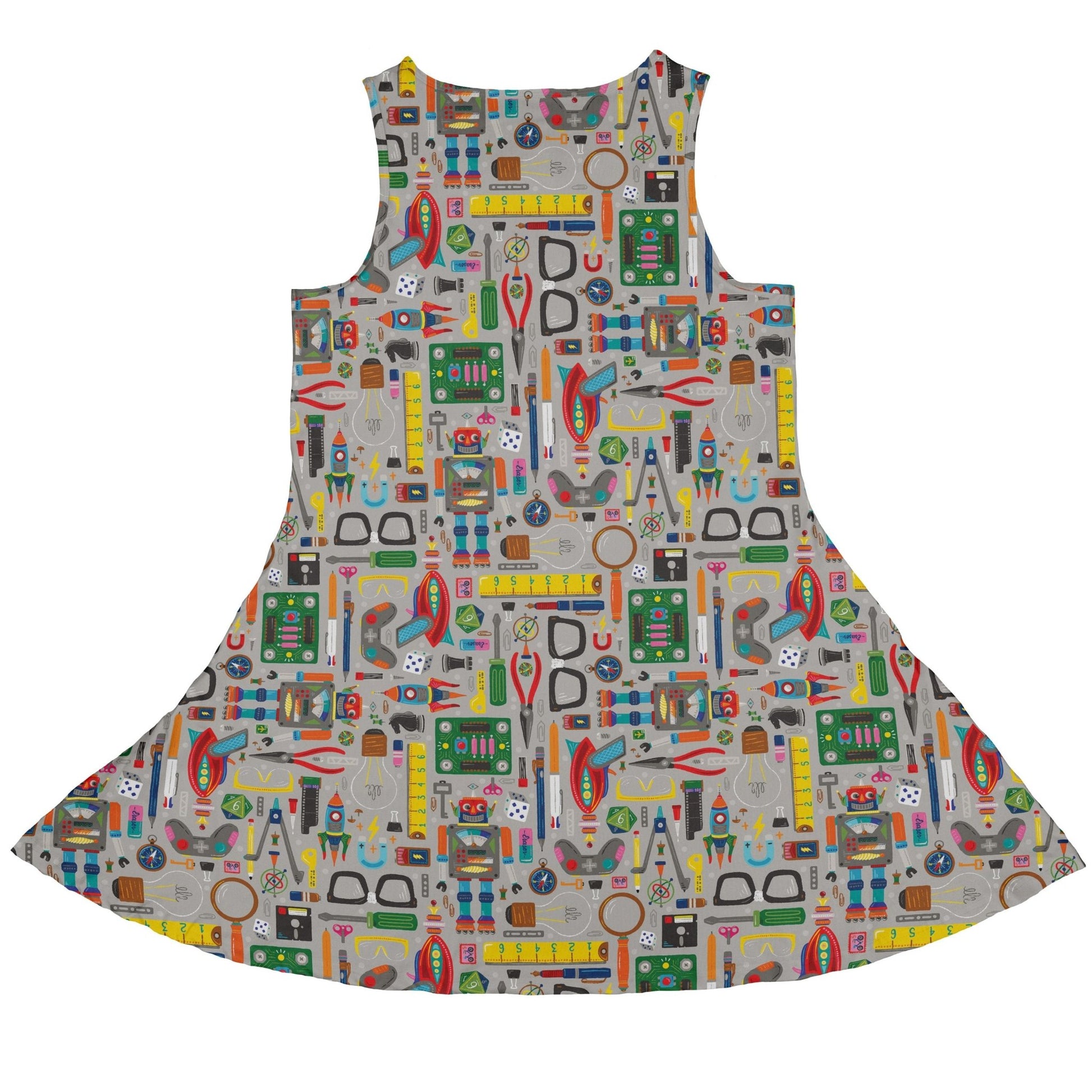 Nerdy Toys Dress Geek Nerd board game print Design by Zirkus Design dnd & rpg print