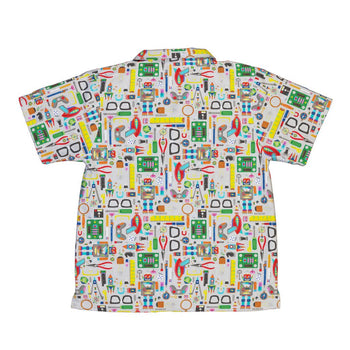 Nerdy Toys Youth Hawaiian Shirt Geek Nerd board game print Design by Zirkus Design dnd & rpg print