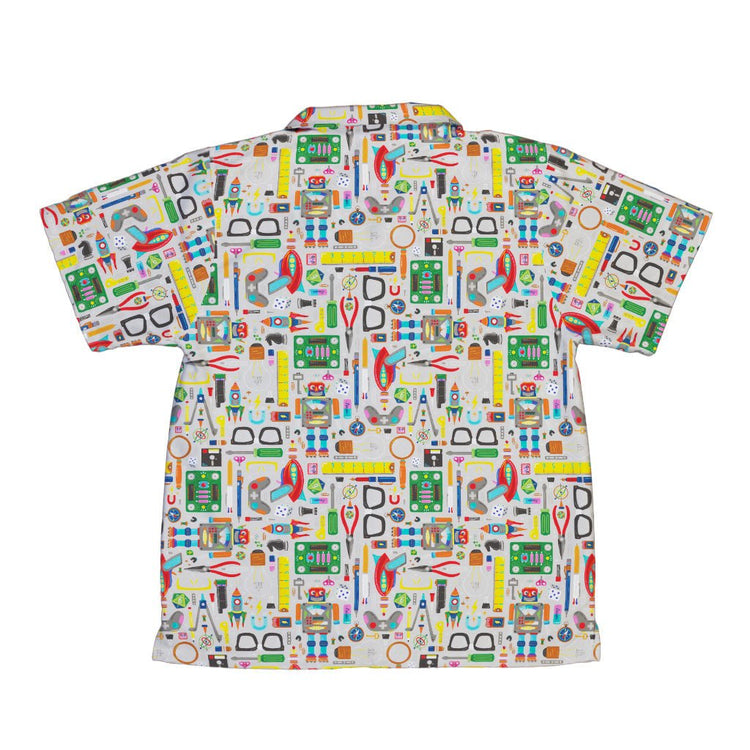 Nerdy Toys Youth Hawaiian Shirt Geek Nerd board game print Design by Zirkus Design dnd & rpg print