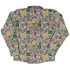 Nerdy Toys Long Sleeve Button Up Shirt Geek Nerd adult sizing board game print Design by Zirkus Design