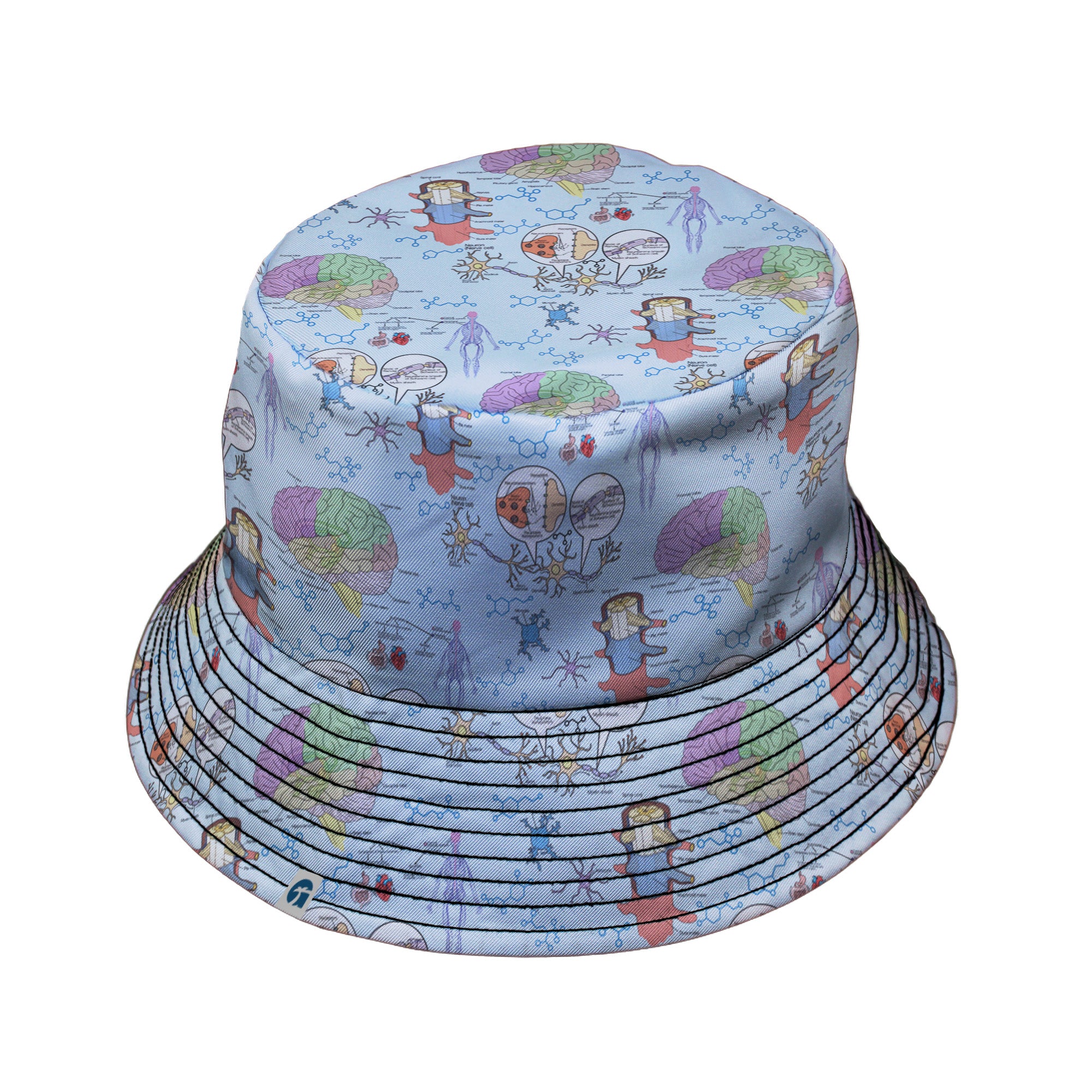 Neurotransmit Things Bucket Hat Black Stitching