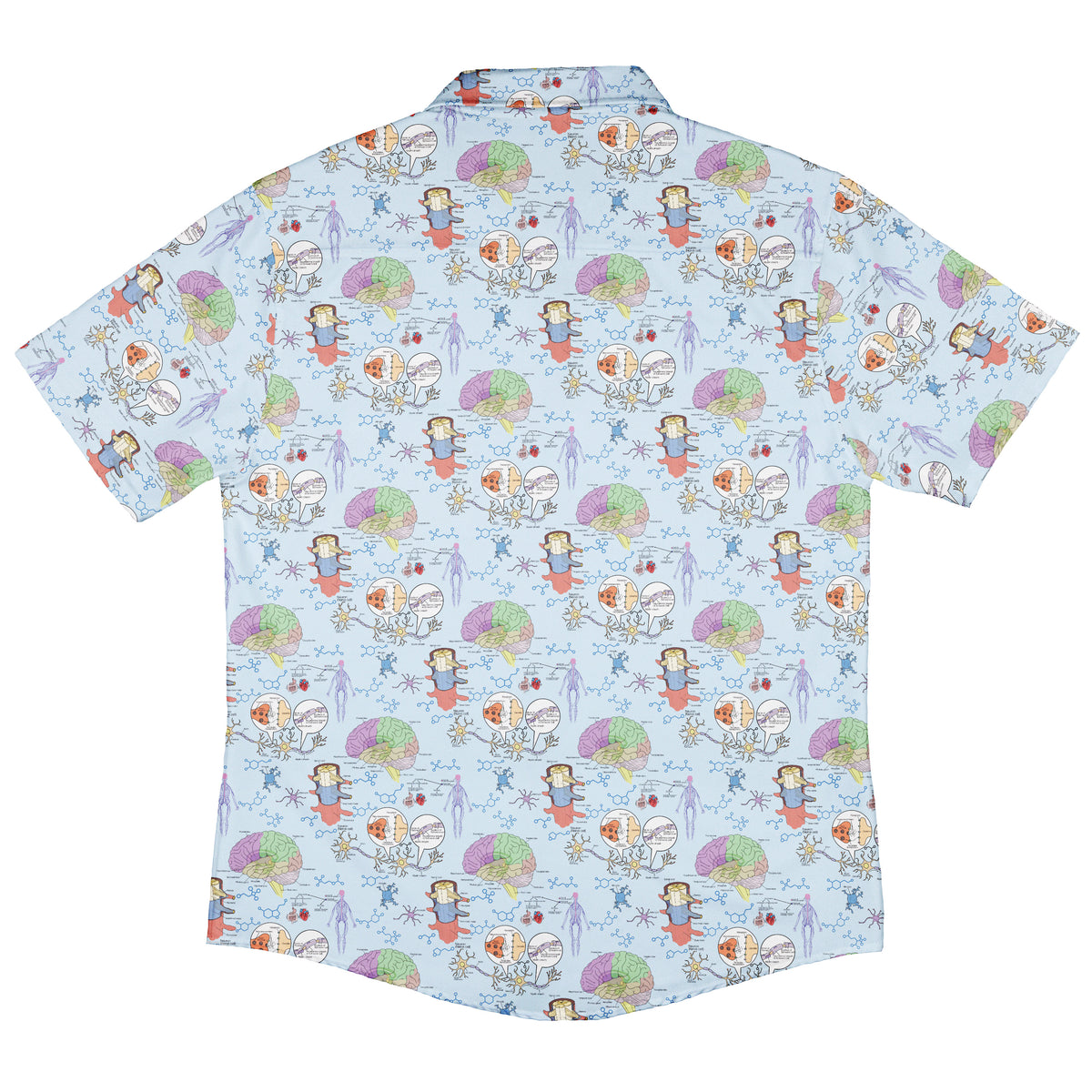 Neurotransmit Things Button Up Shirt Back