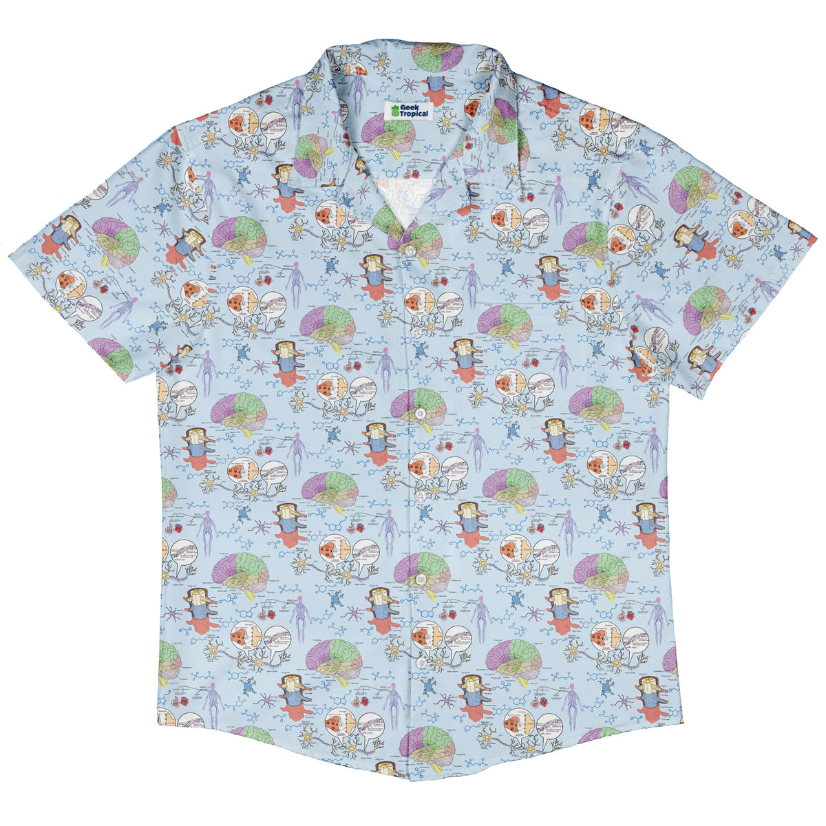 Neurotransmit Things Button Up Shirt Hawaiian Front