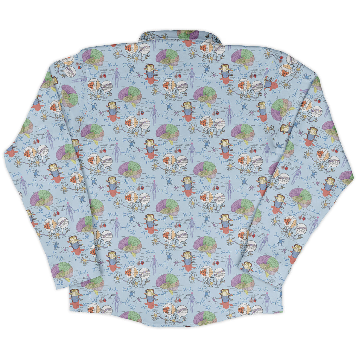 Neurotransmit Things Long Sleeve Button Up Shirt back