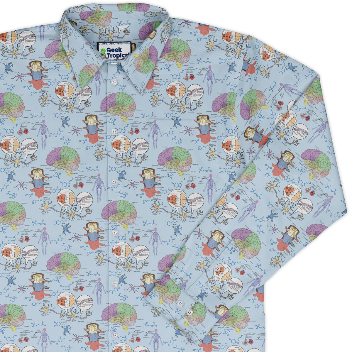 Neurotransmit Things Long Sleeve Button Up Shirt cover