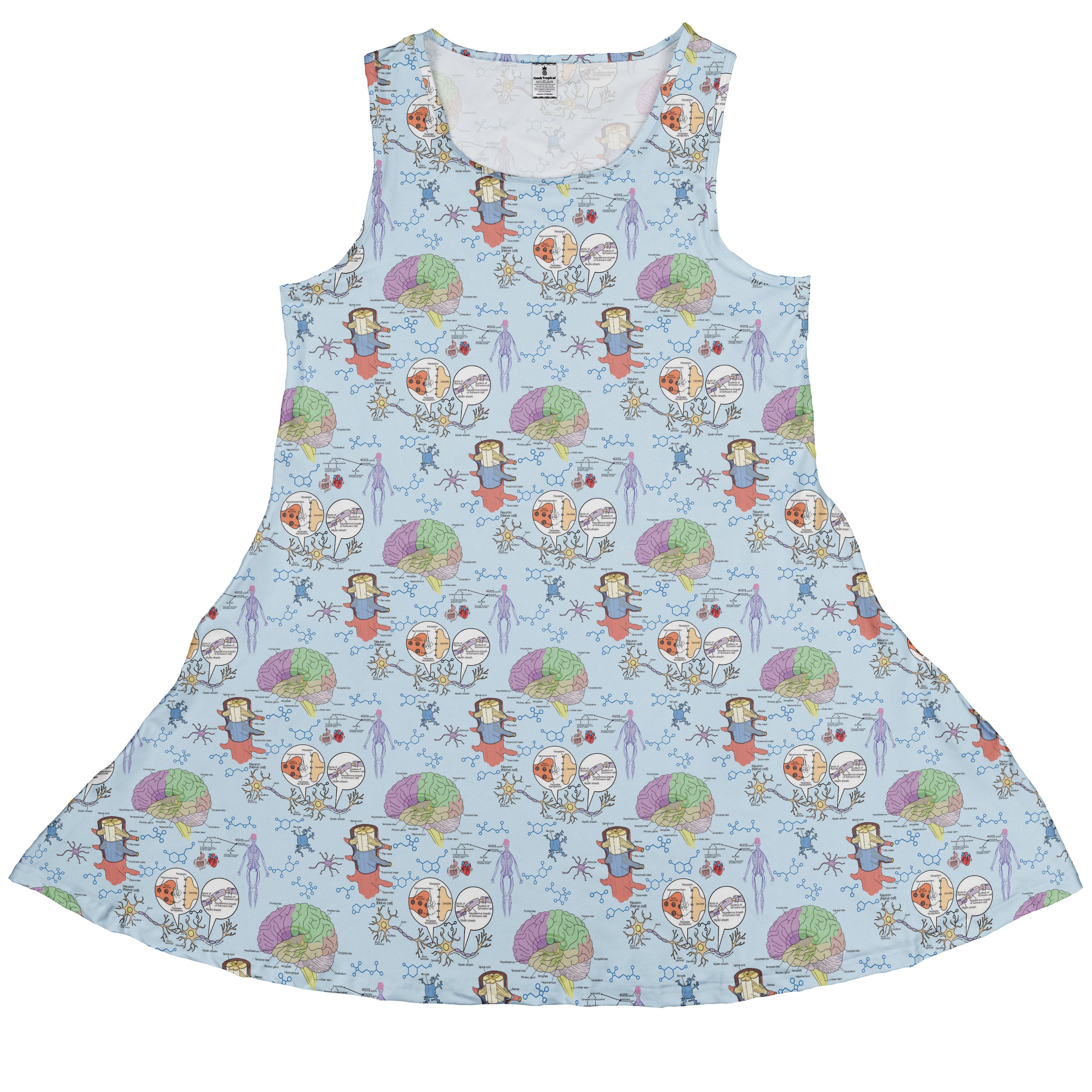 Neurotransmit Things Sleeveless Dress front