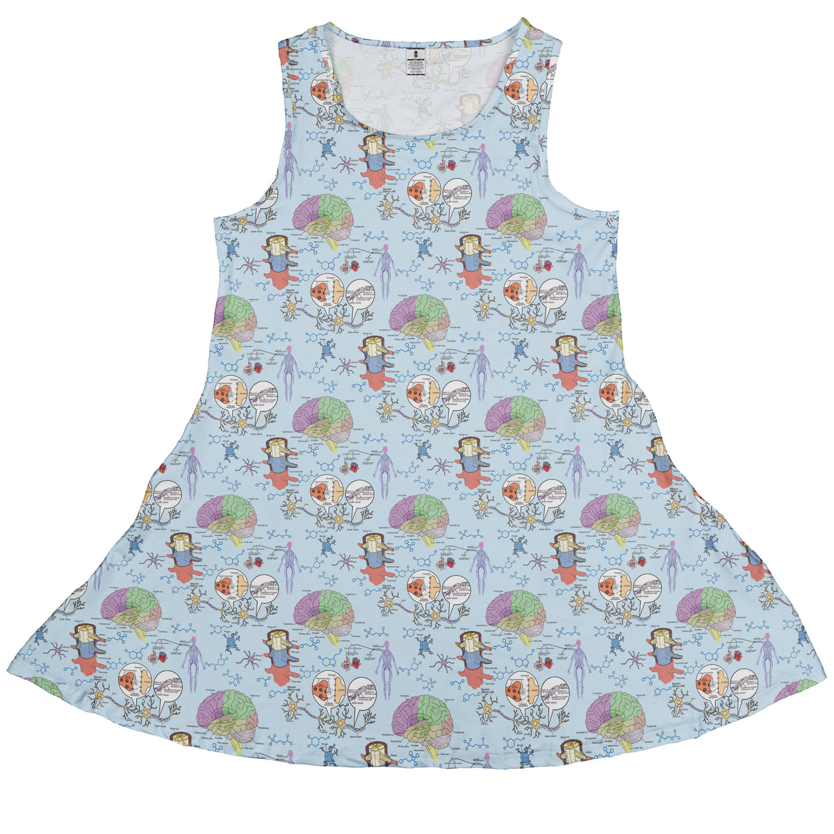Neurotransmit Things Sleeveless Dress front