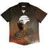 Nightstalker Button Up Shirt - adult sizing - Design by Frank Frazetta - Fantasy Prints