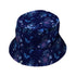 Nocturne Blue Blooms Bucket Hat Black Stitching