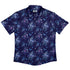 Nocturne Blue Blooms Button Up Shirt Flat Front