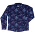 Nocturne Blue Blooms Long Sleeve Button Up Shirt front