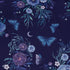 Nocturne Blue Blooms Long Sleeve Button Up Shirt pocket