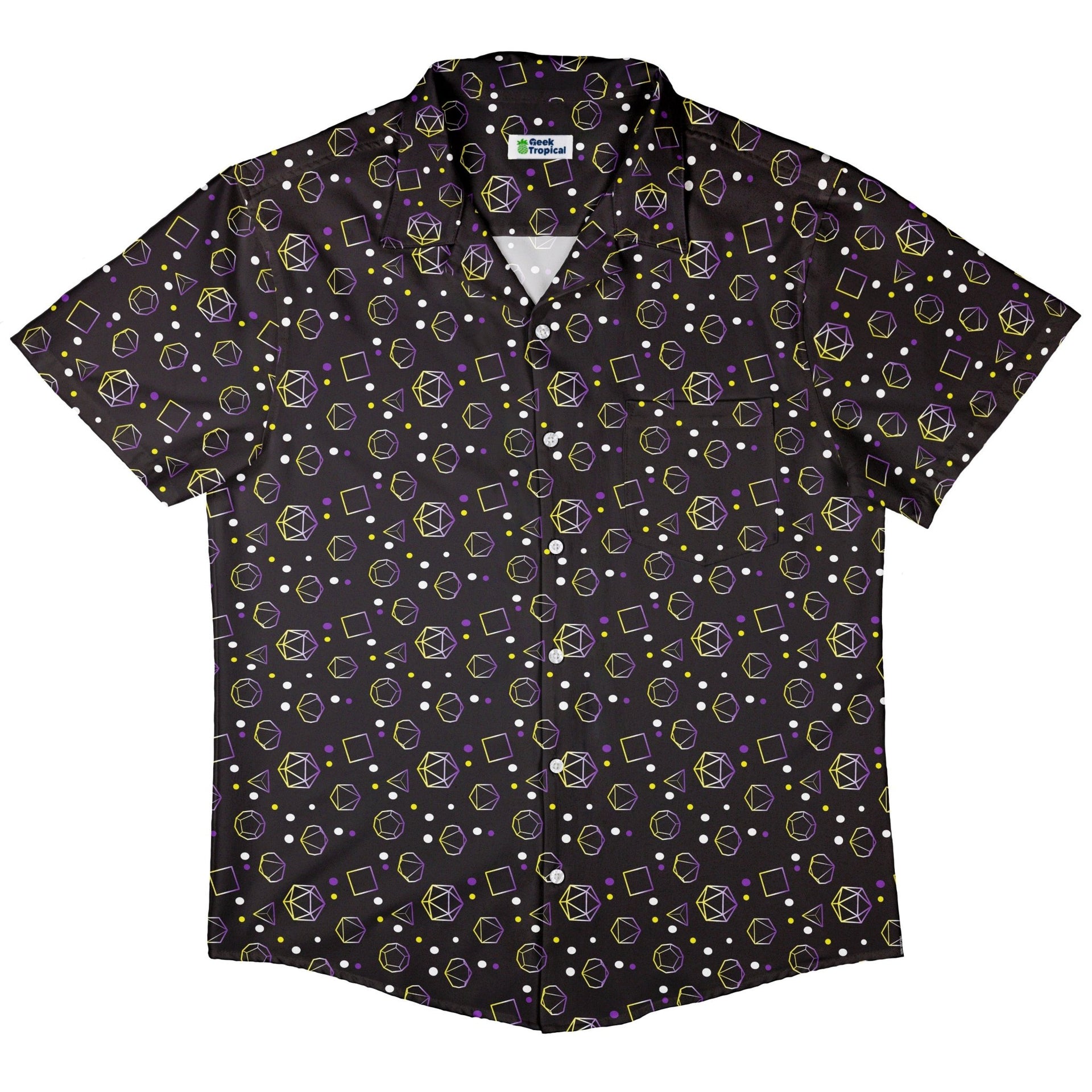 Generisch 2025 - Camicia da uomo, manica corta, digitale, stampa 3D