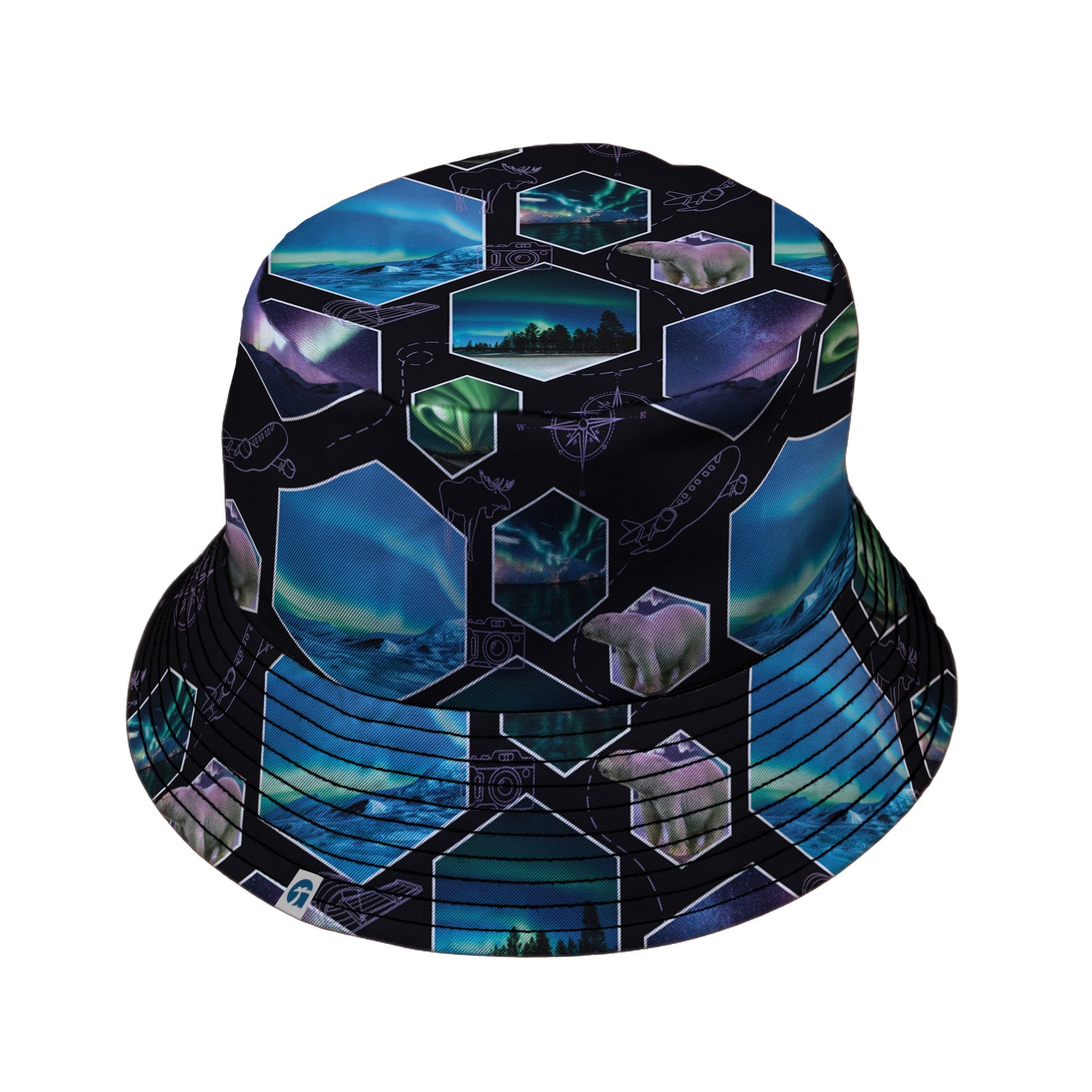 Northern Lights Wonder Bucket Hat Geek Nerd 0925 Designs by Nathan FLOW DESC WRITING