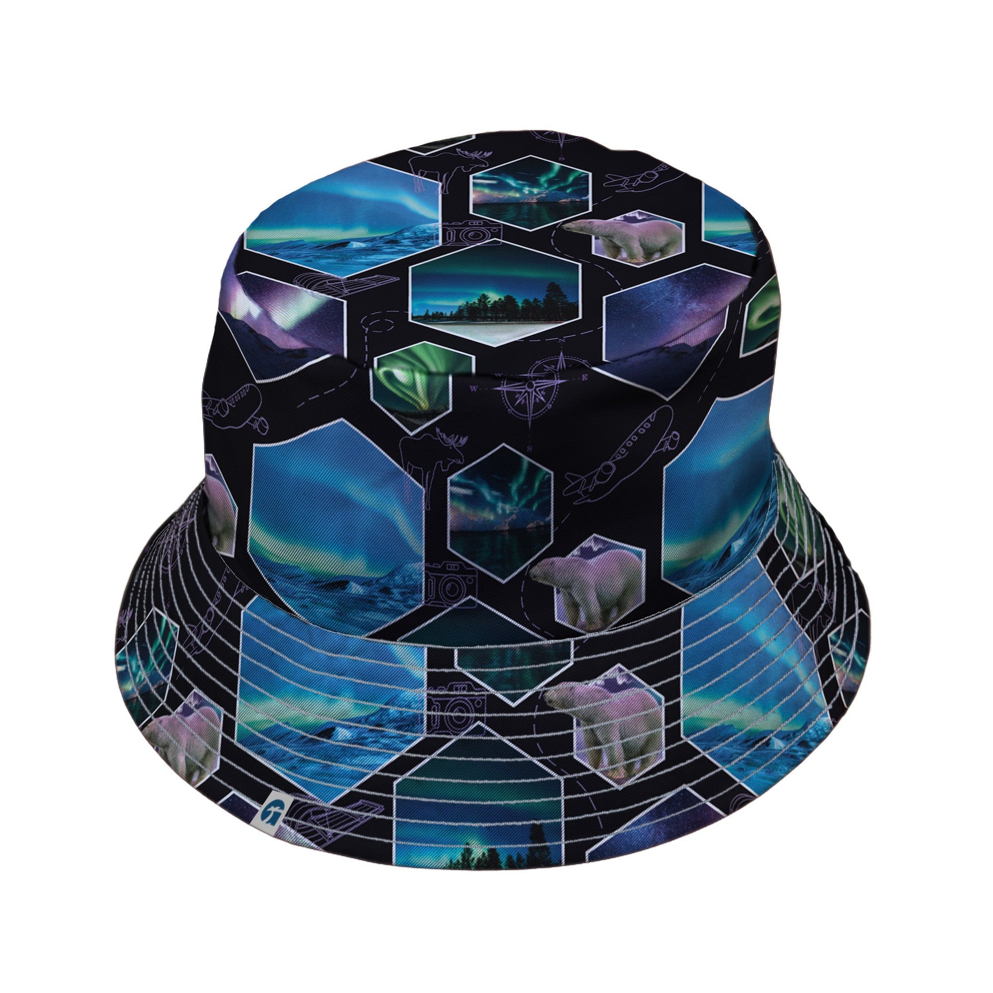 Northern Lights Wonder Bucket Hat Geek Nerd 0925 Designs by Nathan FLOW DESC WRITING