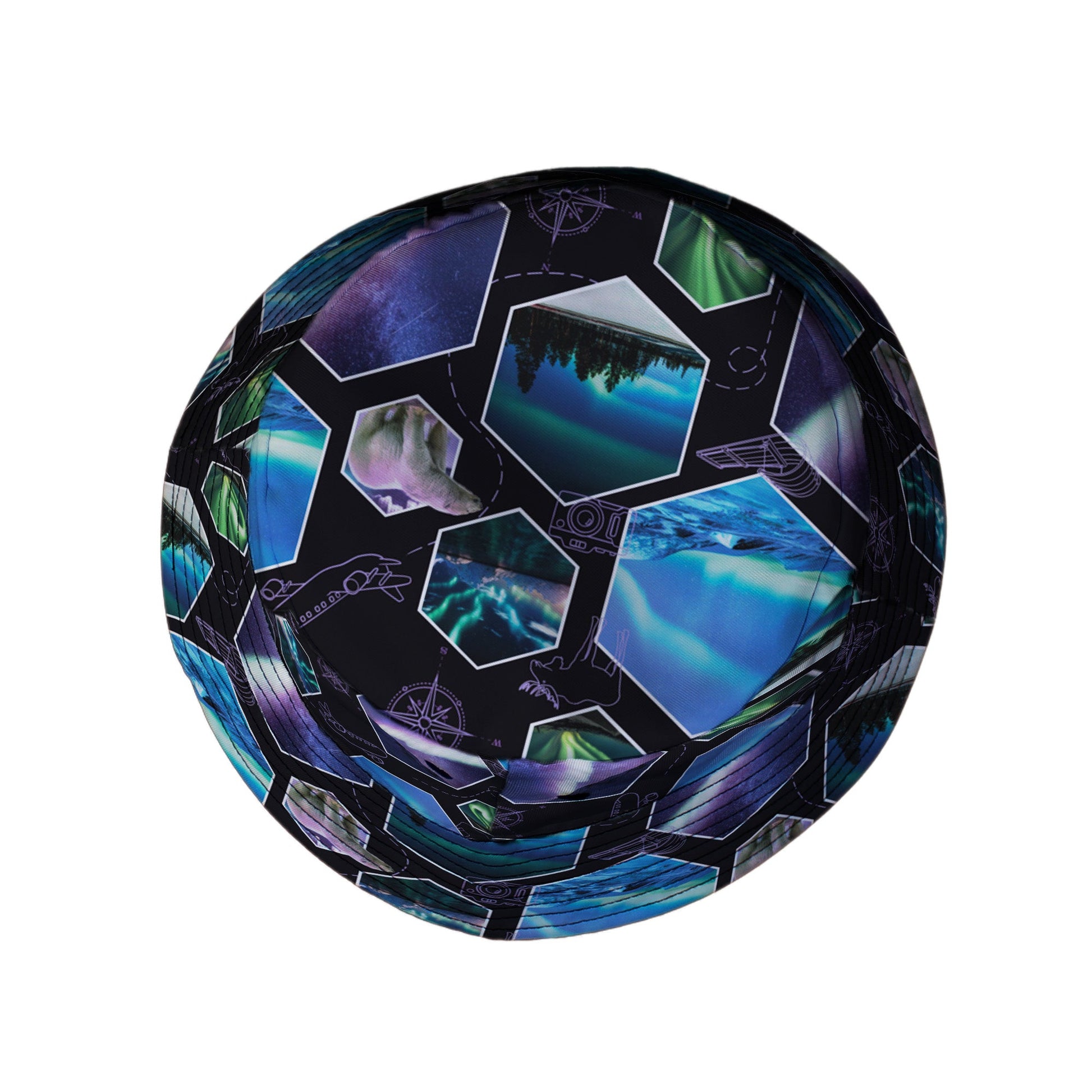 Northern Lights Wonder Bucket Hat Geek Nerd 0925 Designs by Nathan FLOW DESC WRITING