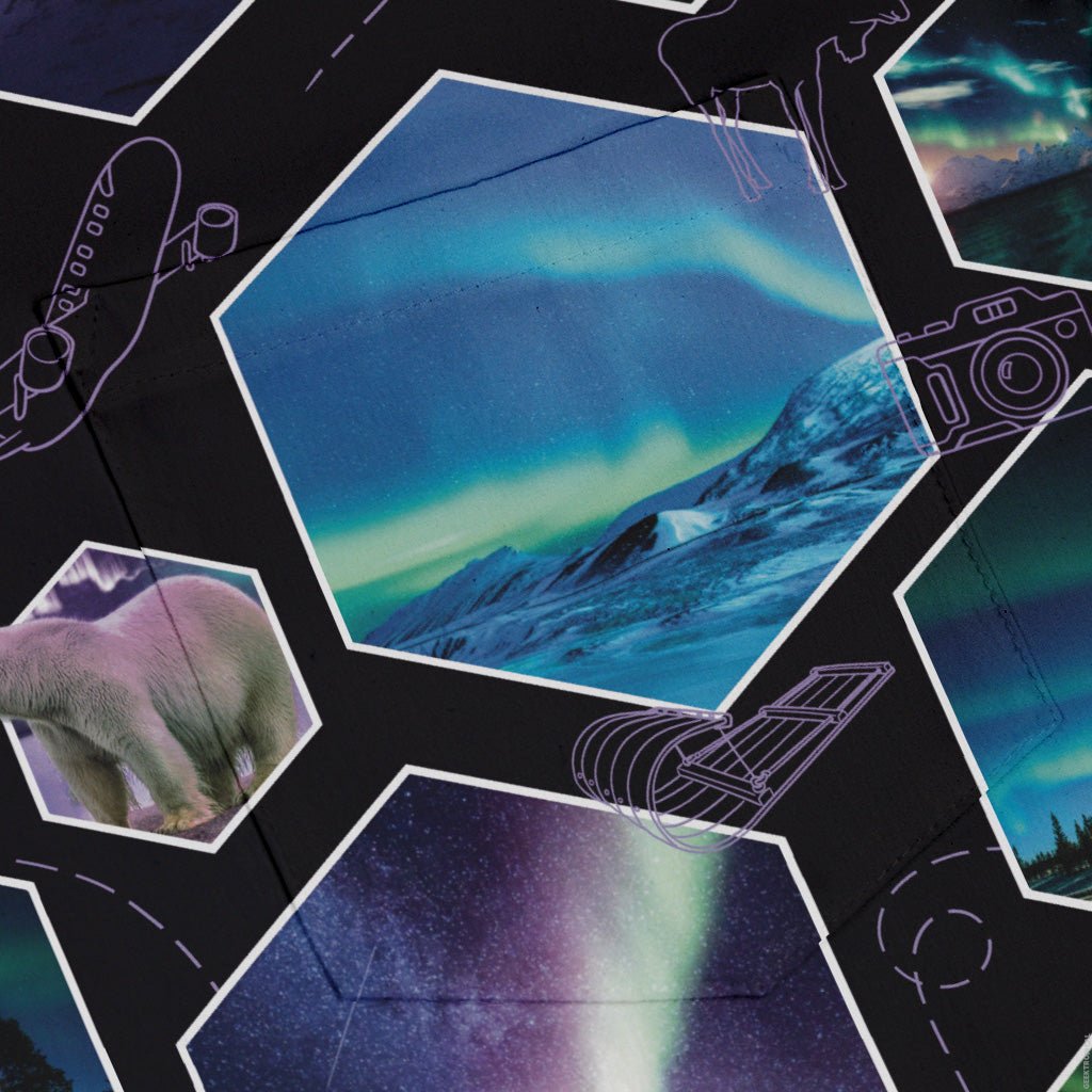 Northern Lights Wonder Button Up Shirt Geek Nerd 0925 adult sizing All Adult Button Up Shirts