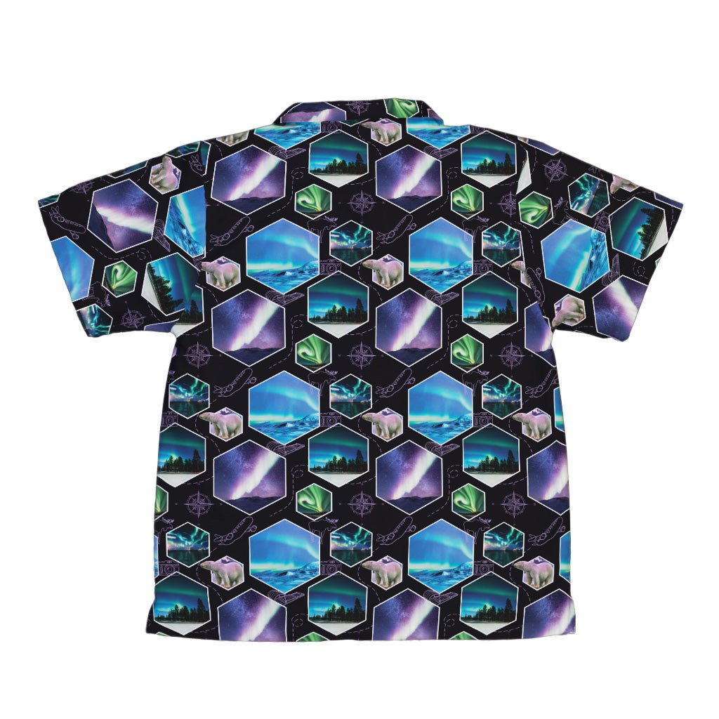 Northern Lights Wonder Youth Hawaiian Shirt Geek Nerd 0925 Designs by Nathan FLOW DESC WRITING