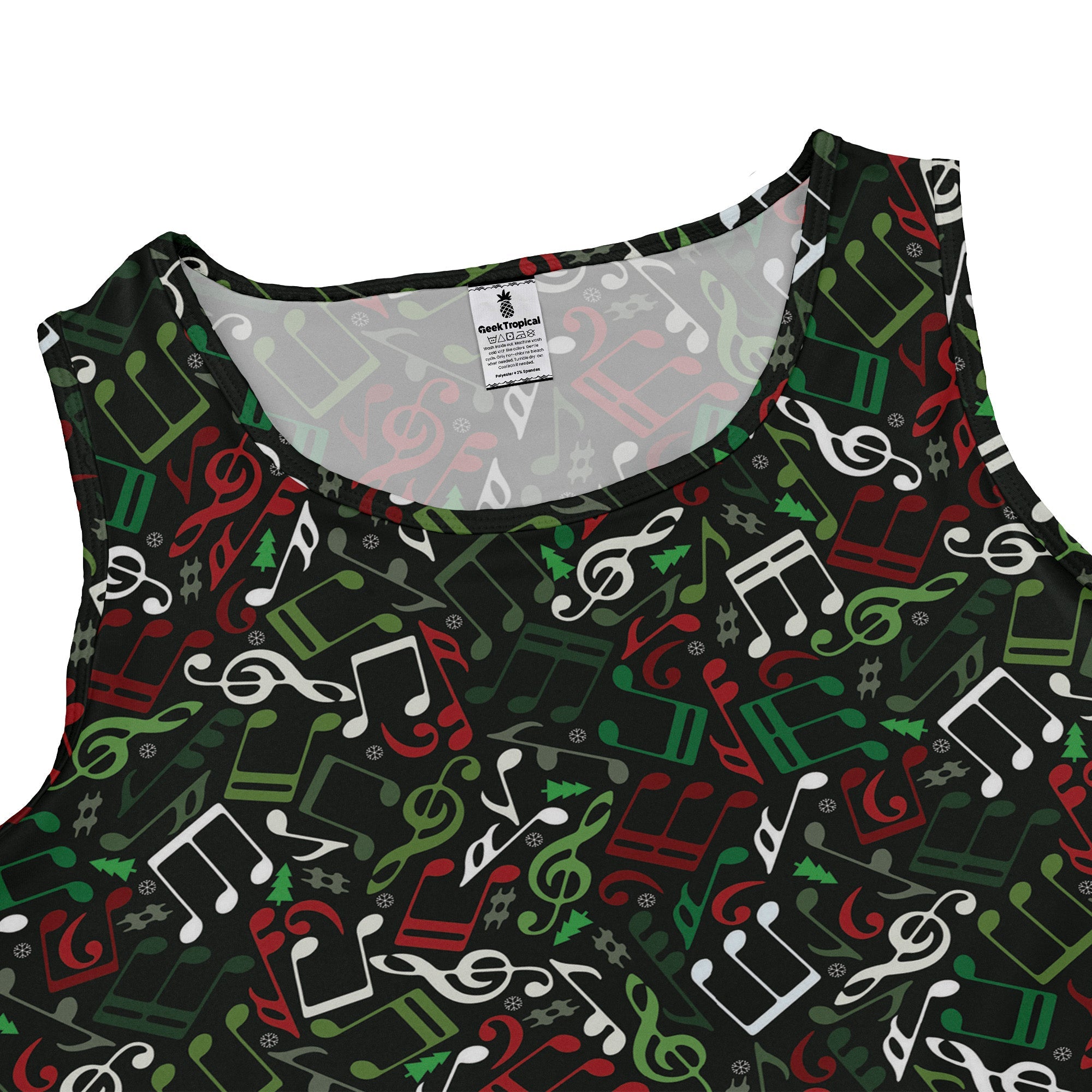 O Christmas Tree Music Notes Dress Geek Tropical