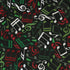 O Christmas Tree Music Notes Long Sleeve Button Up Shirt Geek Nerd adult sizing Christmas Print FLOW DESC WRITING
