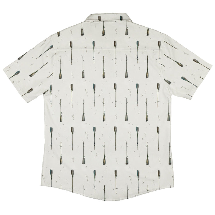 Oars Rowing Button Up Shirt Geek Nerd adult sizing Design by Vlad Mel Marine biology