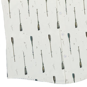 Oars Rowing Button Up Shirt Geek Nerd adult sizing Design by Vlad Mel Marine biology