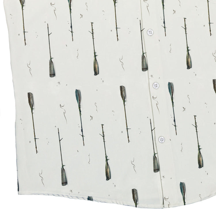 Oars Rowing Button Up Shirt Geek Nerd adult sizing Design by Vlad Mel Marine biology