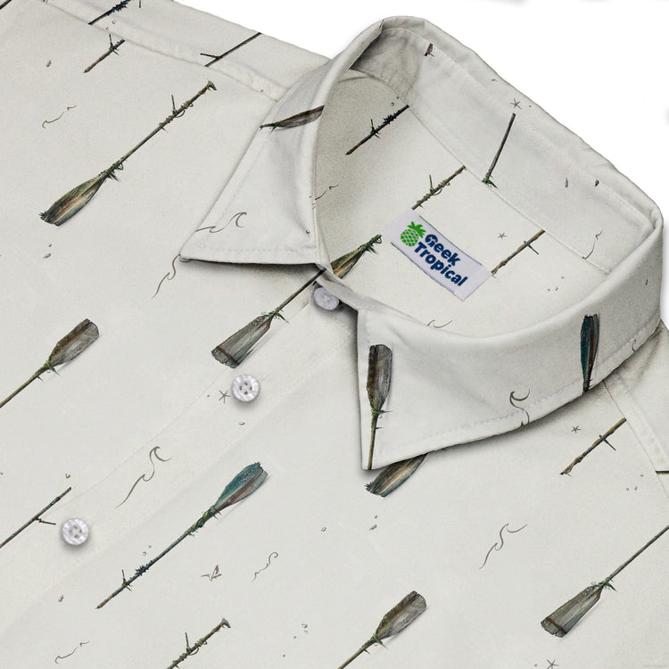 Oars Rowing Button Up Shirt Geek Nerd adult sizing Design by Vlad Mel Marine biology