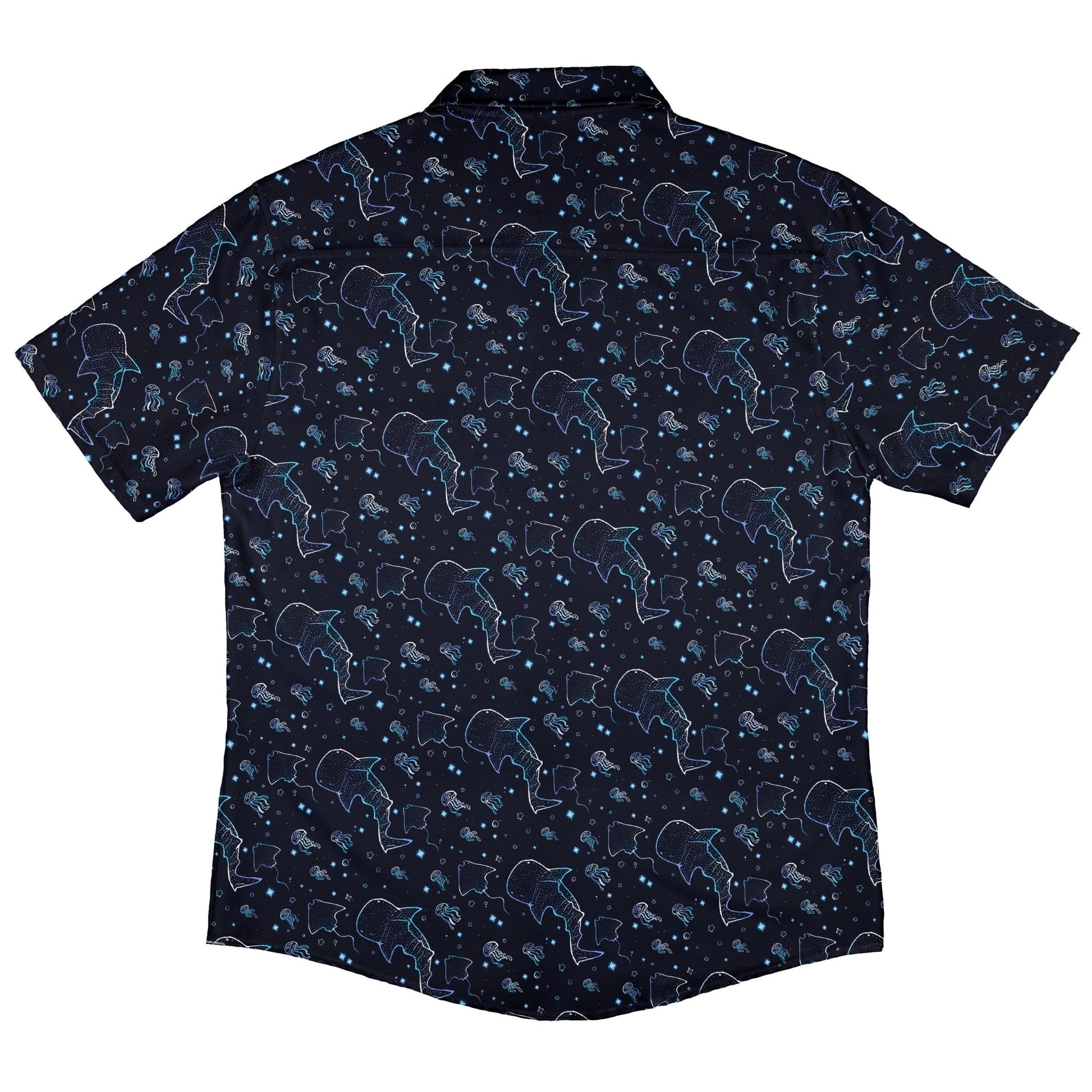 Ocean Giants Button Up Shirt Geek Nerd adult sizing animal patterns Design by Ardi Tong