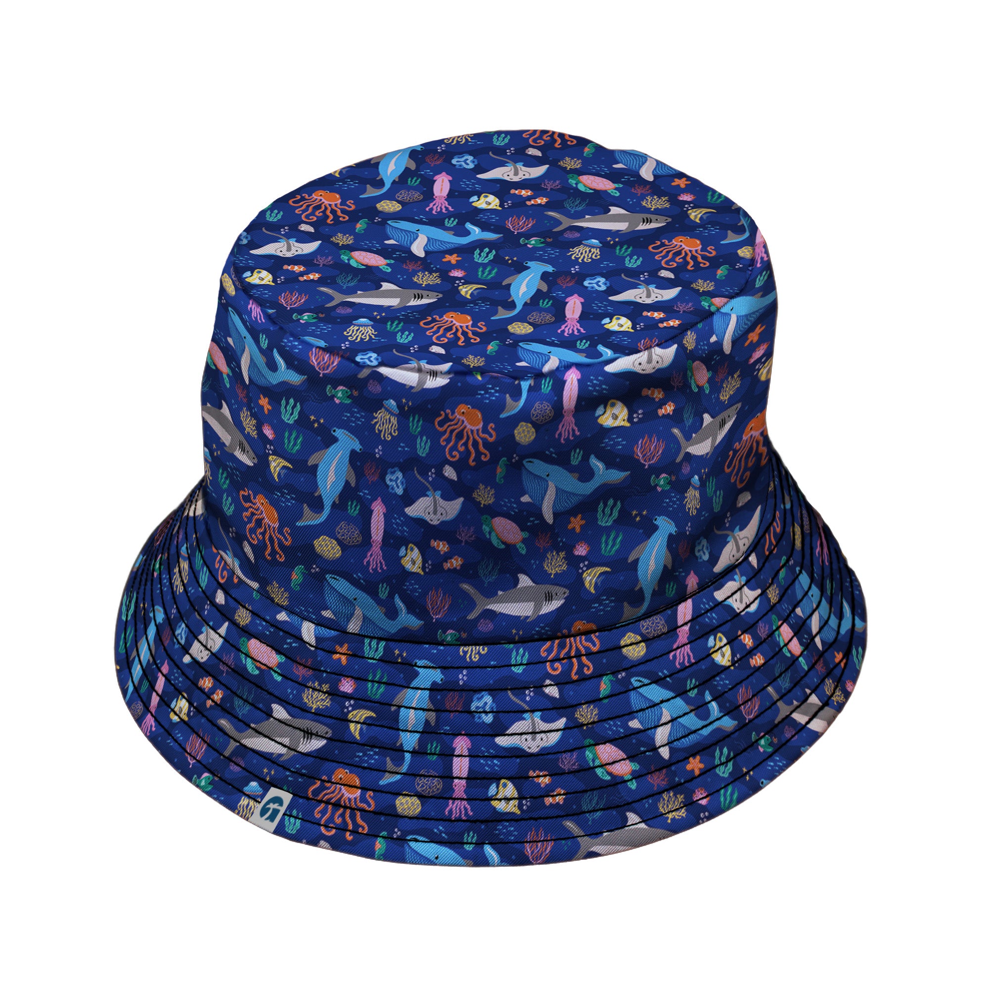 Oceanic Ecosystems Bucket Hat Black Stitching