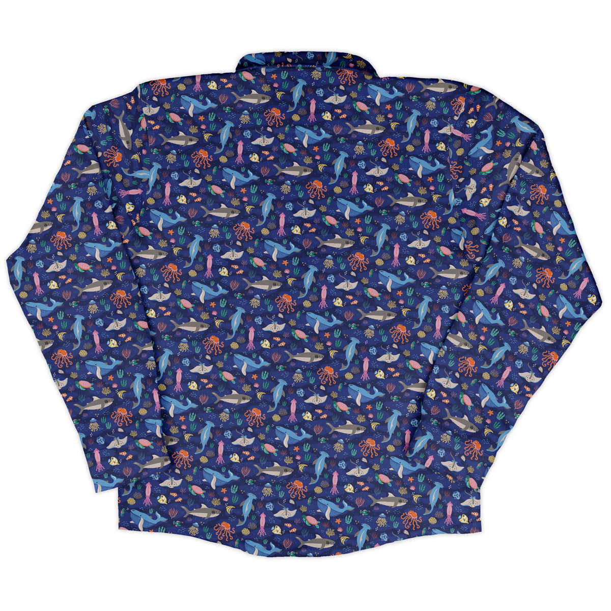 Oceanic Ecosystems Long Sleeve Button Up Shirt back