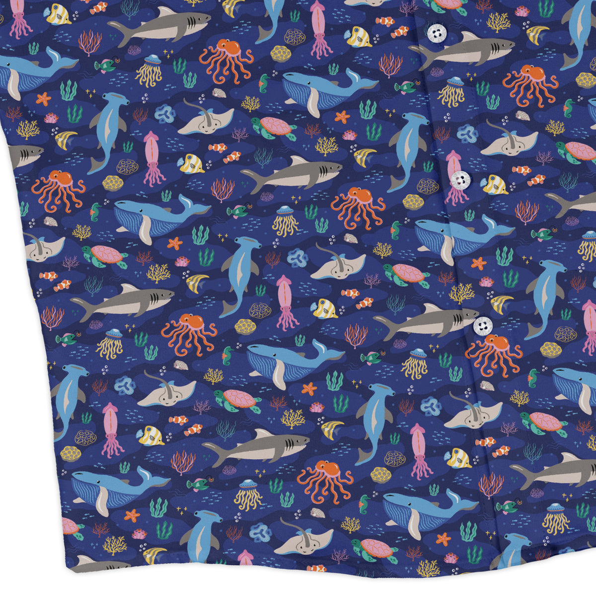 Oceanic Ecosystems Long Sleeve Button Up Shirt corner