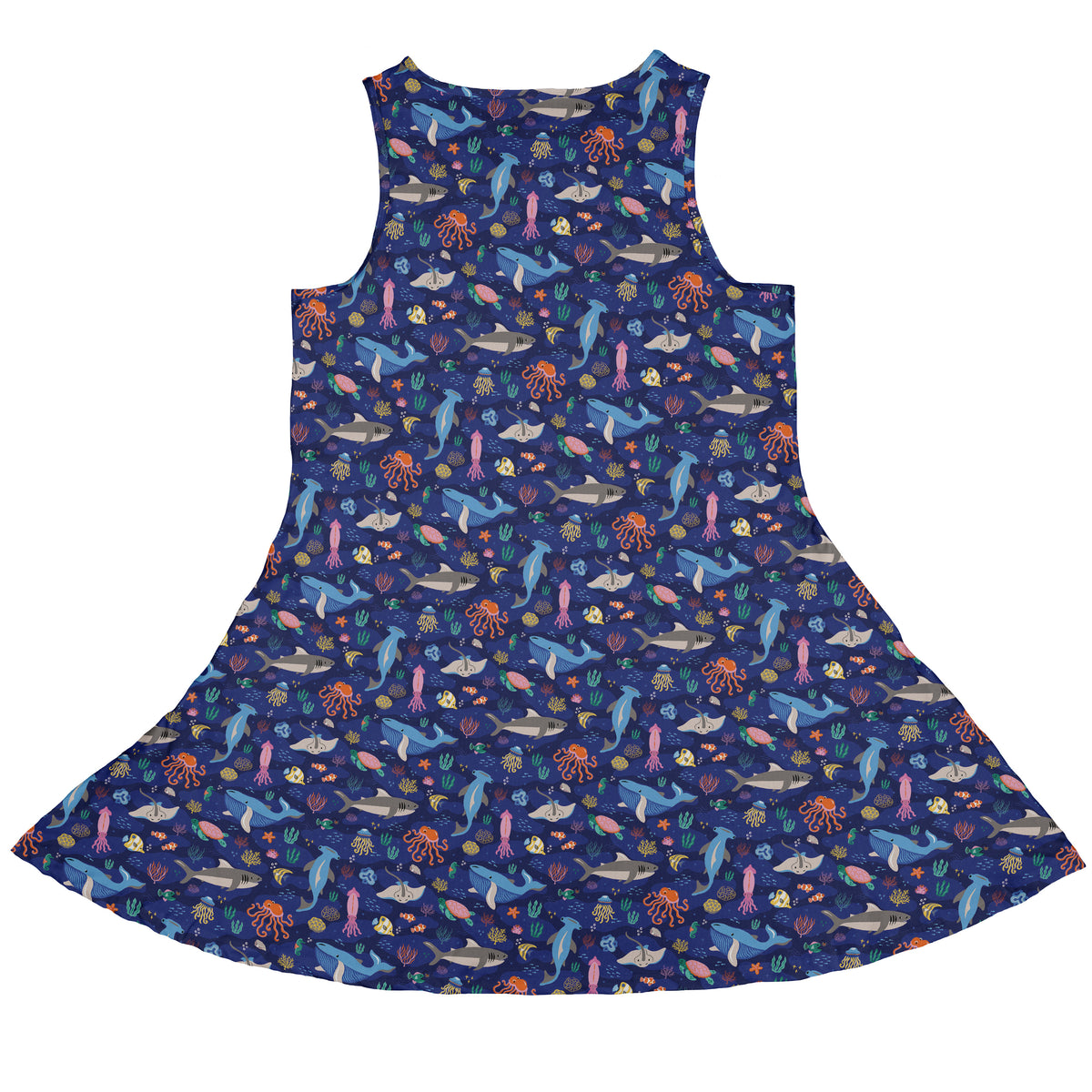 Oceanic Ecosystems Sleeveless Dress back
