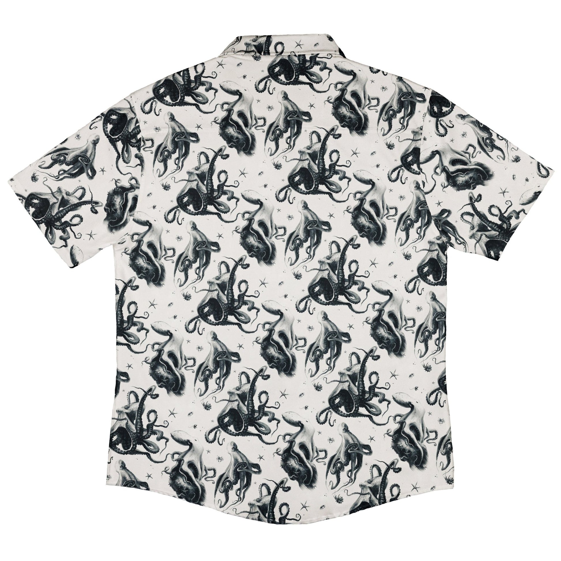 Octopus Crunch Button Up Shirt Geek Nerd adult sizing Design by Vlad Mel Marine biology