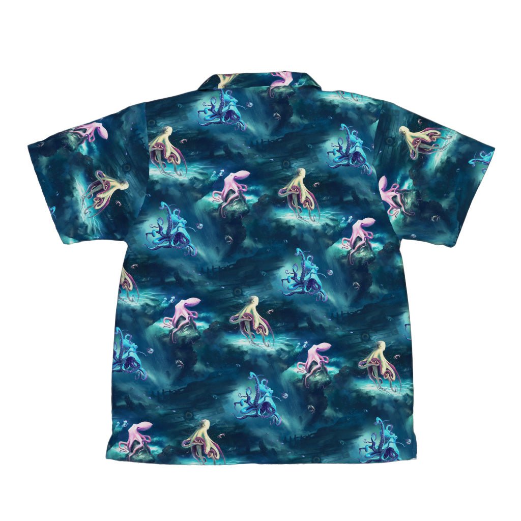 Octopus Lair Youth Hawaiian Shirt Geek Nerd Design by Vlad Mel Marine biology q4