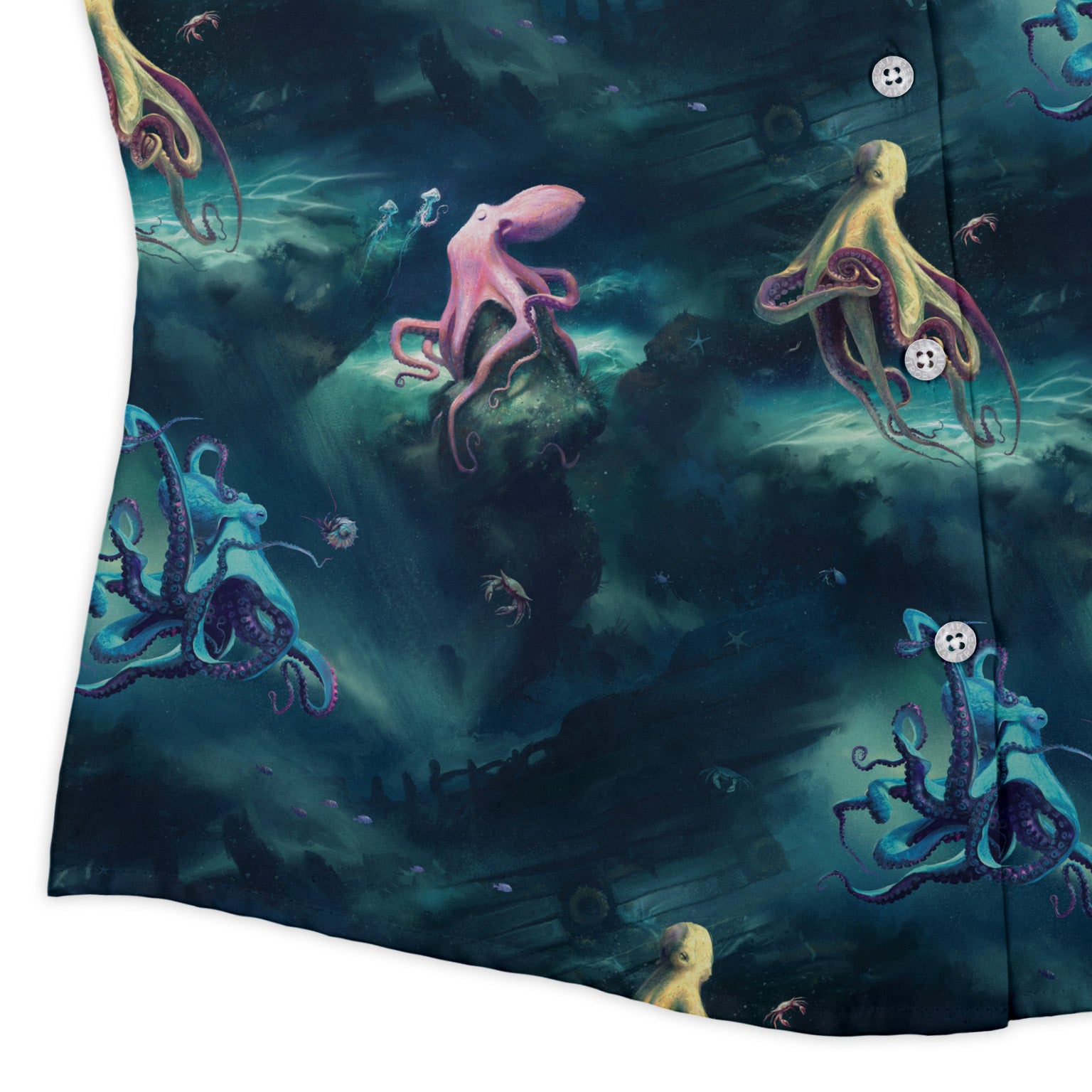Octopus Lair Octopus Lair Curvy Button Up Shirt | Geek Tropical