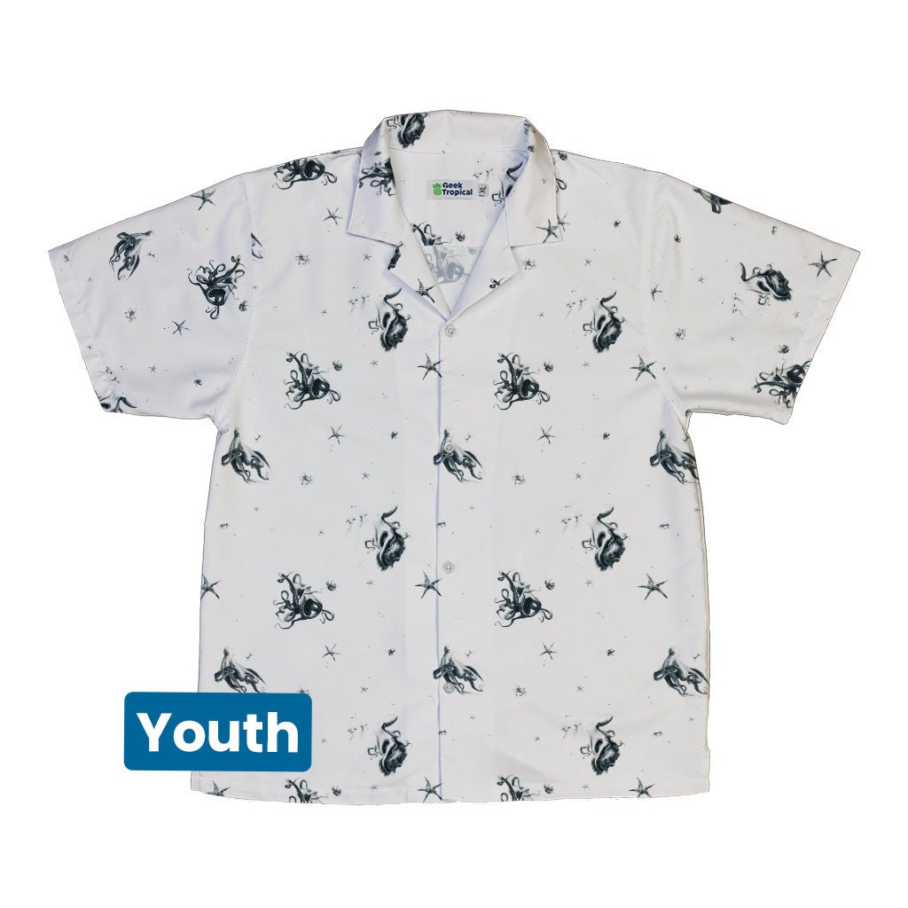 Octopus Youth Hawaiian Shirt Geek Nerd Design by Vlad Mel Marine biology q4