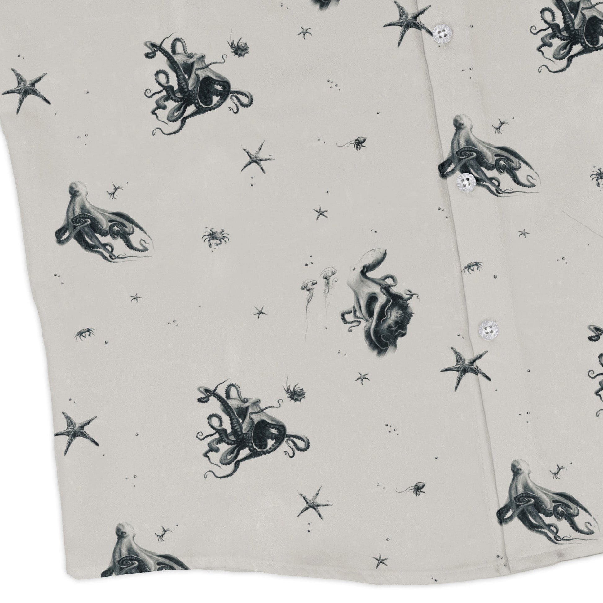 Octopus Long Sleeve Button Up Shirt Geek Nerd adult sizing Design by Vlad Mel FLOW DESC WRITING