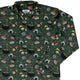 Oishi Sushi Green Long Sleeve Button Up Shirt Geek Nerd adult sizing Anime Design by Claire Murphy