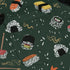 Oishi Sushi Green Long Sleeve Button Up Shirt Geek Nerd adult sizing Anime Design by Claire Murphy