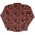 Oishi Sushi Red Long Sleeve Button Up Shirt Geek Nerd adult sizing Anime Design by Claire Murphy