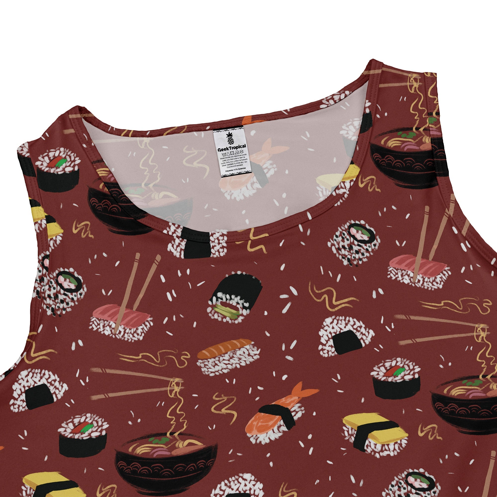 Oishi Sushi Red Dress Geek Nerd Anime Design by Claire Murphy lx - C